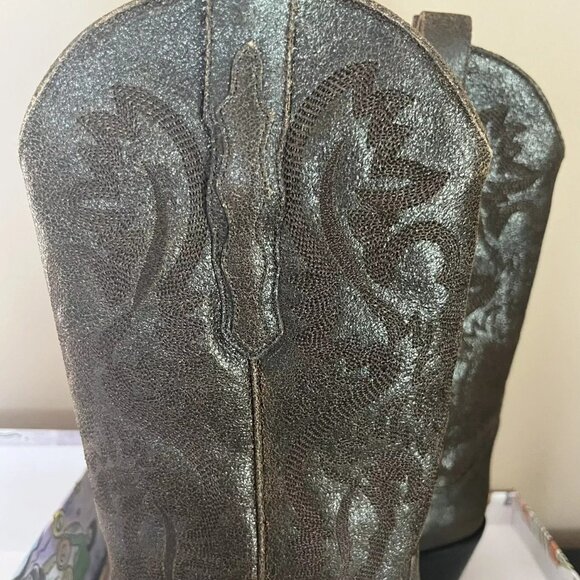 Jeffery Campbell Free People Dagget Chocolate Tan Distressed Boots Sz 6 - Picture 5 of 11